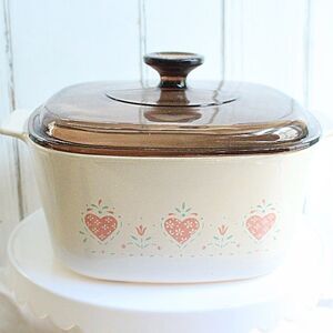 Vintage CorningWare "Forever Yours" Casserole Dish with Lid